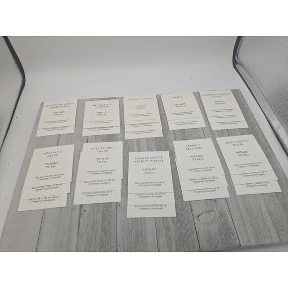 Vintage Monopoly Scooby-Doo Ed Game Replacement Property Cards Complete - Picture 5 of 9